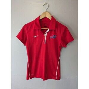 Nike Dri-Fit Womens Buffalo Bills NFL Team Polo Shirt,size small, red,golf shirt